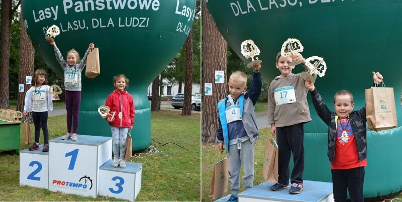 Zwycięzcy w biegu przedszkolaków