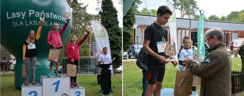 Zwycięzcy w biegu uczniów szkół podstawowych