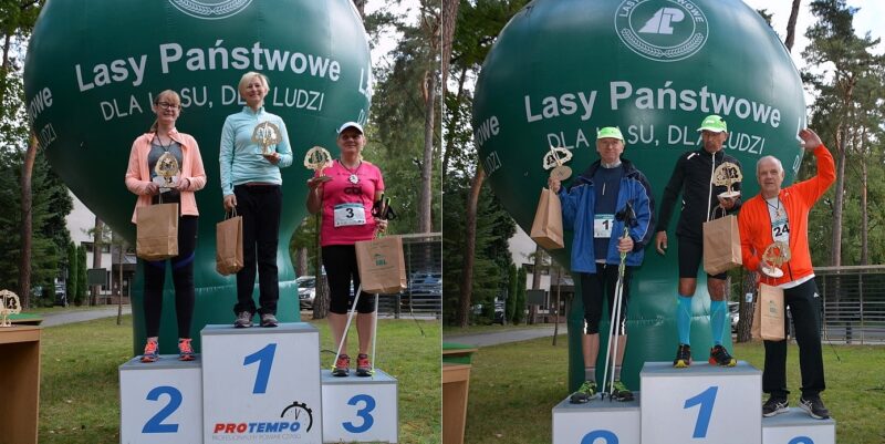 Zwycięzcy w marszu nordic walking na dystansie 5 kilometrów