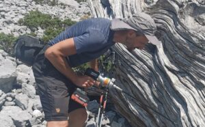 Pobieranie prób z martwego drewna, Albania. Fot. Jakub Jeleń